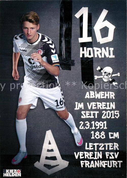 Fussball FC St. Pauli Marc Hornschuh Autogramm