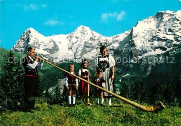 Alphorn Alphornbläser Trachten Eiger Mönch Jung