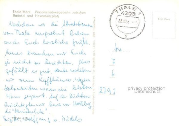 Seilbahn Thale Bodetal Hexentanzplatz – Bild 2