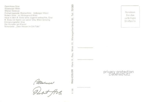 Komponist Robert Stolz Opernhaus Graz Wiener Eisr – Bild 2