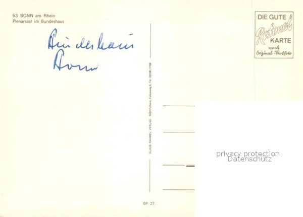 Politik Bonn Plenarsaal Bundeshaus – Bild 2