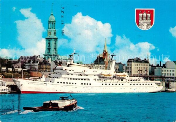 Schiffe Ships Navires Wappen von Hamburg St. Pauli-Landungsbr