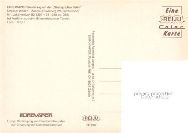 Lokomotive Eurovapor-Sonderzug Wutachtalbahn Grimm – Bild 2