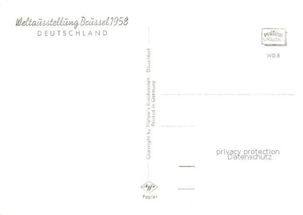 Exposition Universelle Bruxelles 1958 Deutschland – Bild 2