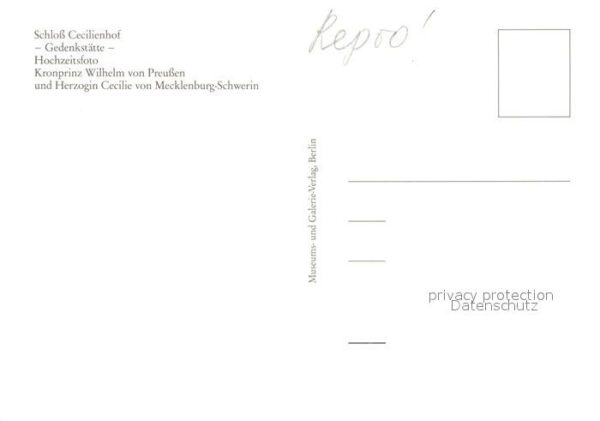 Adel Preussen Hochzeitsfoto Kronprinz Wilhelm Herzogi – Bild 2