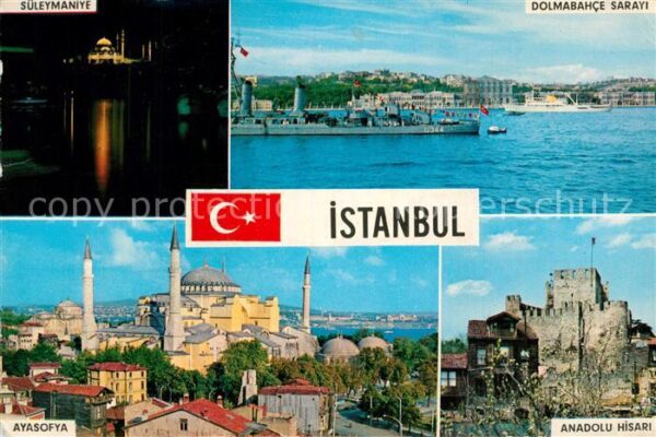 Istanbul Constantinopel Süleymaniye Dolmabahce Sarayi Ayasofya