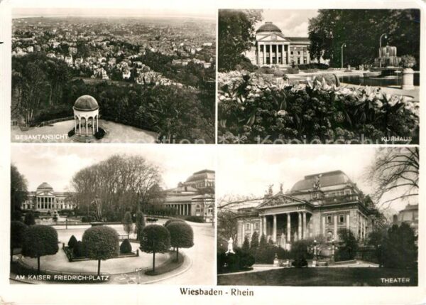 Wiesbaden Panorama Kurhaus Kaiser Friedrich Platz