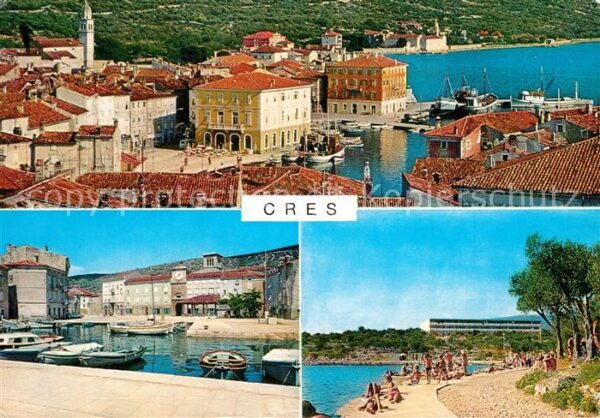 Cres Panorama Hafen Strand