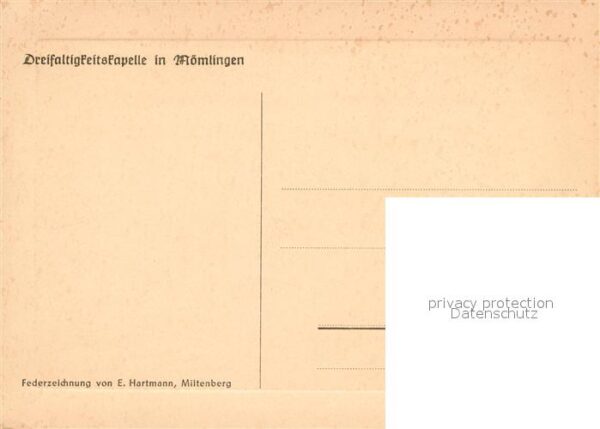 Moemlingen Dreifaltigkeitskapelle Zeichnung – Bild 2