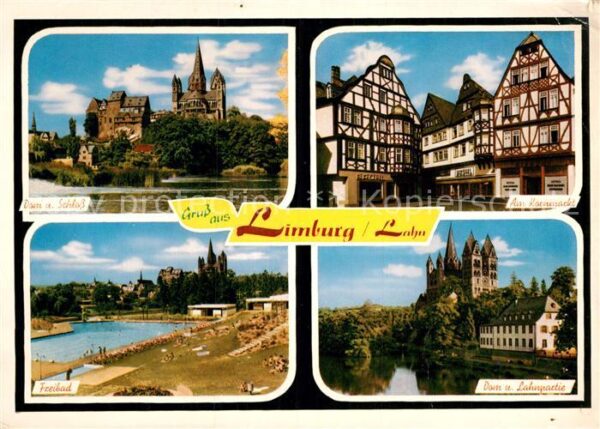 Limburg Lahn Dom und Schloss Am Kornmarkt Freibad La