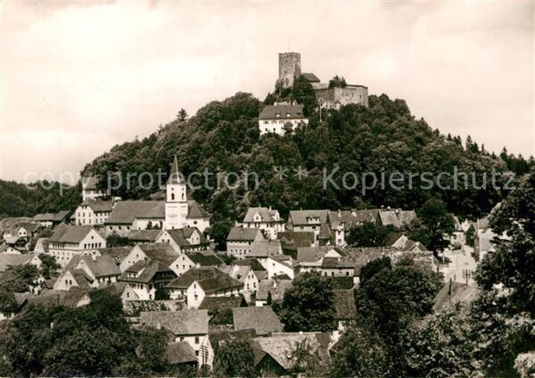 Falkenstein Oberpfalz Ortsblick mit Schloss