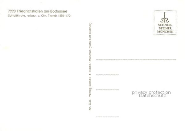Friedrichshafen Bodensee Schlosskirche Inneres – Bild 2