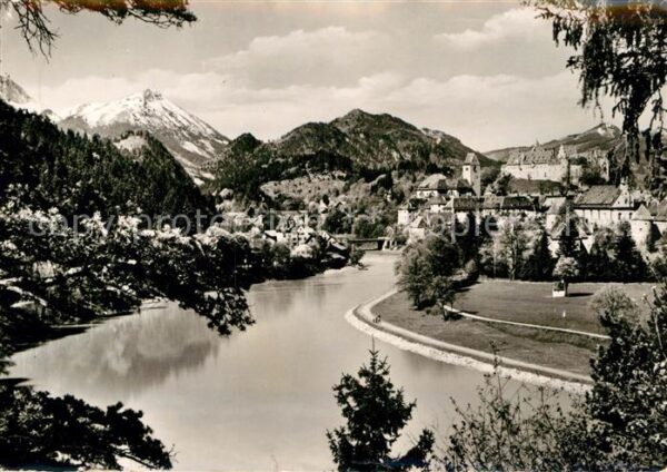 Fuessen Allgaeu mit Forggensee Aggenstein und Breitenbe