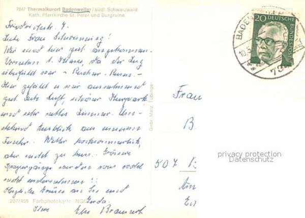 Badenweiler Kath Pfarrkirche St Peter und Burgruine – Bild 2