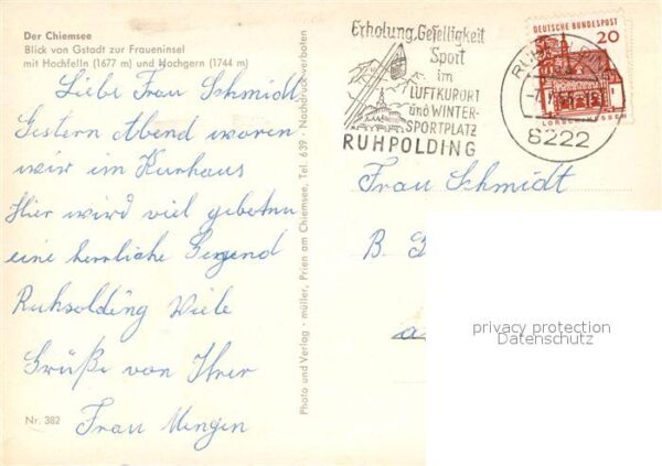 Chiemsee Gstaad mit Fraueninsel Hochfelln und Ho – Bild 2