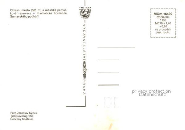 Prachatice Prachatitz Okresni mesto a mestska parmatkova reze – Bild 2