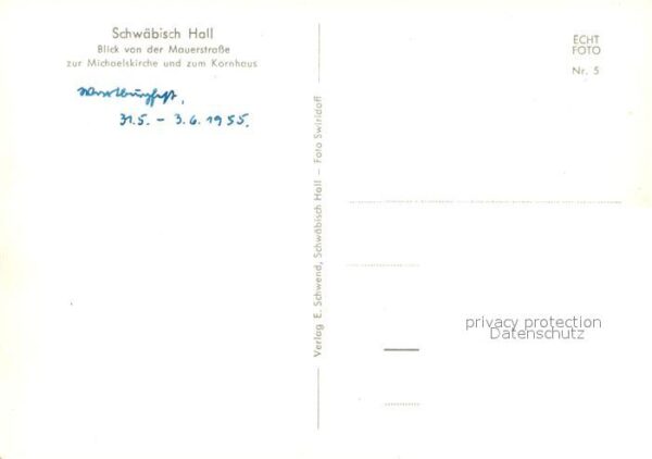 Schwaebisch Hall Blick von der Mauerstrasse zur Michaels – Bild 2