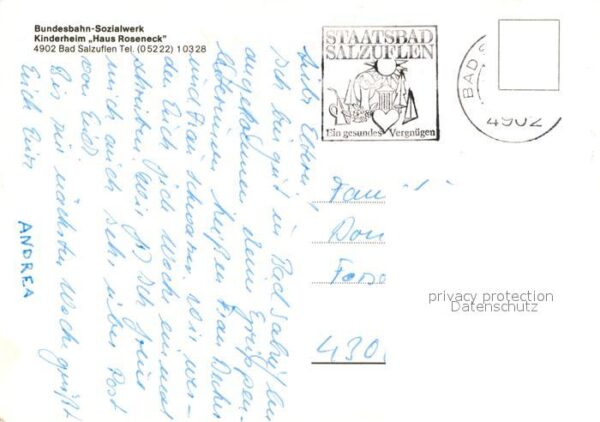 Bad Salzuflen Bundesbahn Sozialwerk Kinderheim Haus R – Bild 2