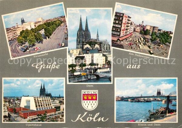 Koeln Rhein Neumarkt Hahnentor Opernhaus Rhein und