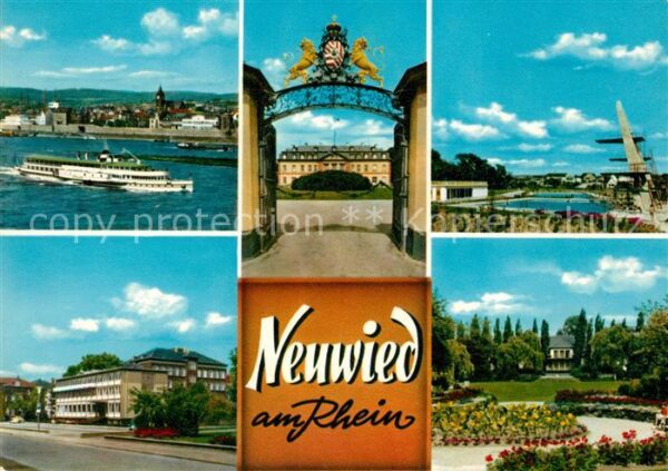 Neuwied Rhein Fahrgastschiff Schloss Schwimmbad Kurpa