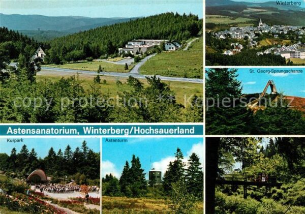 Winterberg Hochsauerland Astensanatorium Kurpark Astenturm Winte