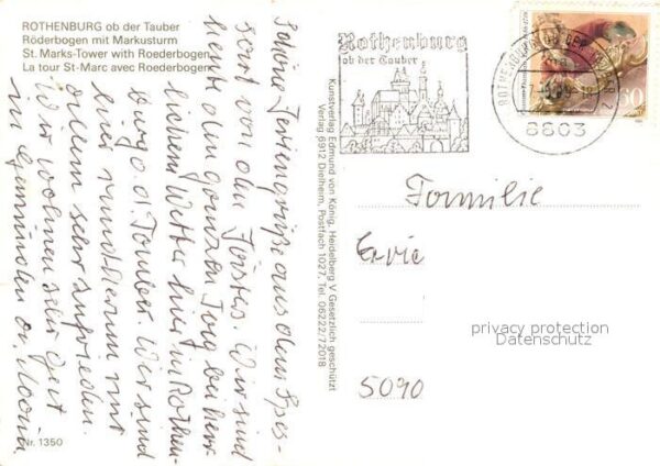 Rothenburg Tauber Röderbogen mit Markusturm – Bild 2
