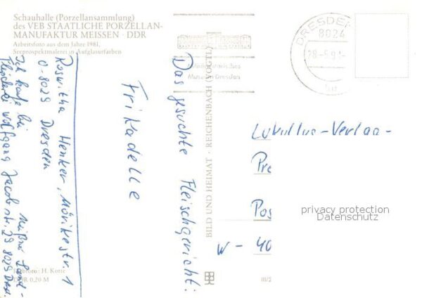 Meissen Elbe Sachsen Schauhalle des VEB Porzellan Manufaktur – Bild 2