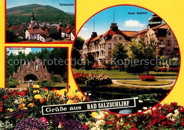 Bad Salzschlirf Teilansicht Mariengrotte Hotel Badehof