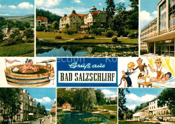 Bad Salzschlirf Kurhaus Moorbadehaus Park Schwanenweihe