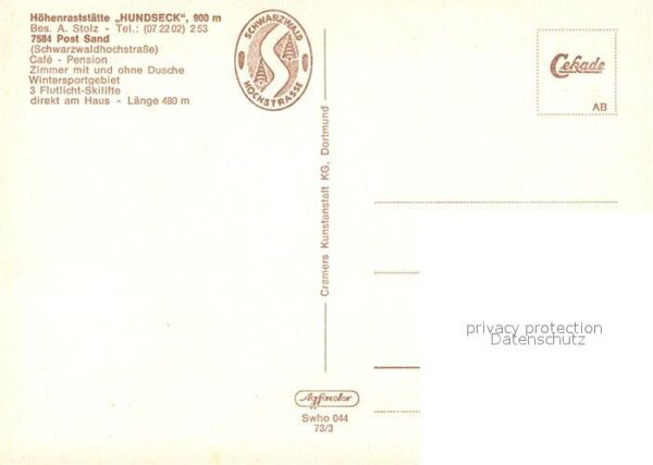 Sand Buehl Höhenraststätte Hundseck – Bild 2