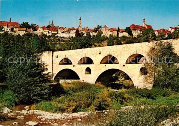 Rothenburg Tauber Doppelbrücke im Taubertal