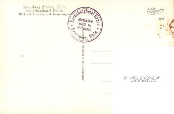 Kreuzberg Rhoen Kreuzberghotel Braun mit Arnsberg und W – Bild 2
