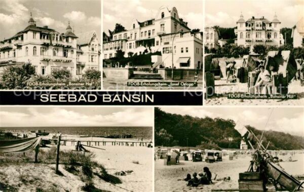 Bansin Ostseebad FDGB Erholungsheime Bansiner Hof und Jo