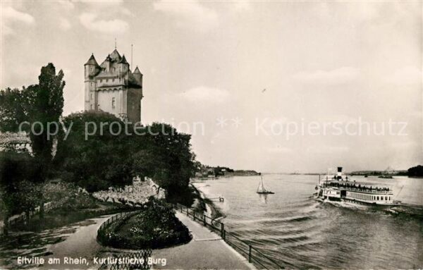 Eltville Rhein Kurfürstliche Burg Rheinfähre