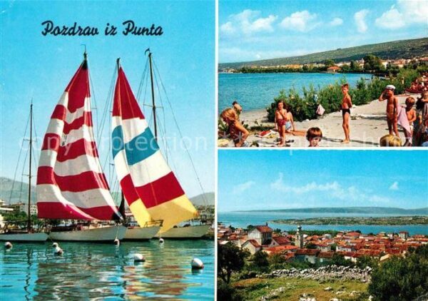 Punta Umag Segelschiffe Strand Panorama