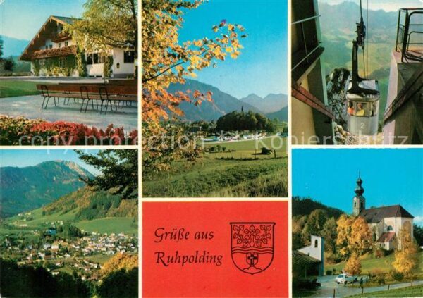 Ruhpolding Kurhaus Kirche Rauschbergbahn Ortsblick