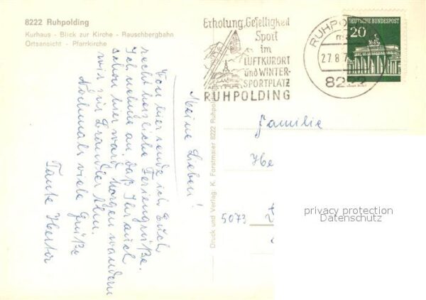 Ruhpolding Kurhaus Kirche Rauschbergbahn Ortsblick – Bild 2