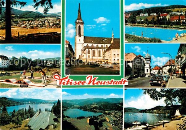 Titisee-Neustadt Panorama Kirche Schwimmbad Minigolf Str
