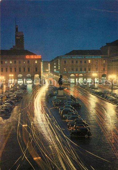 Torino San Carlo Platz bei Nacht