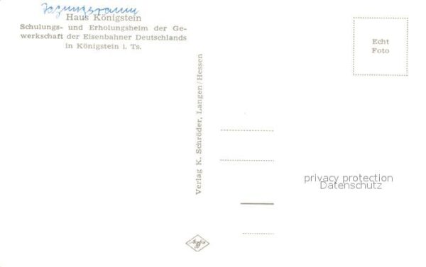 Koenigstein Taunus Haus Königstein Gewerkschaft der Eisenb – Bild 2