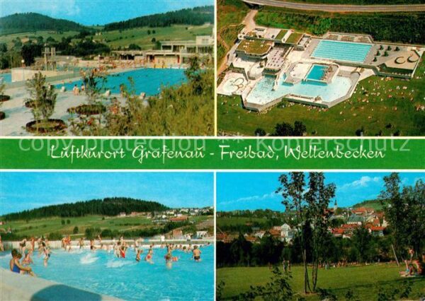 Grafenau Niederbayern Freibad Fliegeraufnahme Wellenbecken Or