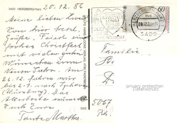 Herzberg Harz Schloss Ortsansicht Jues See Fussgänger – Bild 2