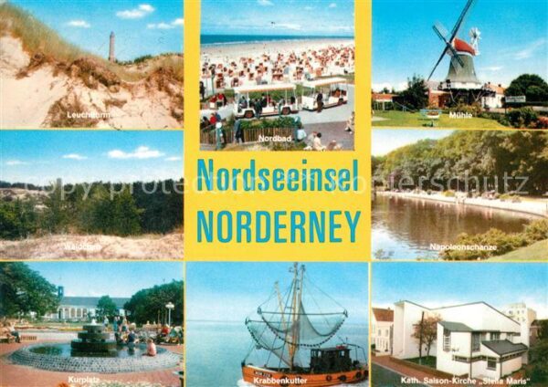 Norderney Nordseebad Leuchtturm Nordbad Mühle Wald Napoleons