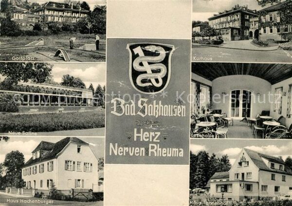 Bad Salzhausen Golfplatz Kurhaus Saline Lesehalle Haus