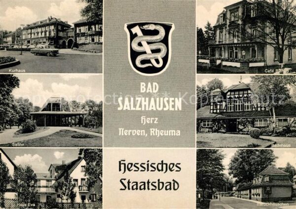 Bad Salzhausen Kurhaus Cafe Benko Saline Badehaus Haus