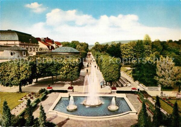 Bad Salzuflen Hauptallee mit Leuchtfontäne