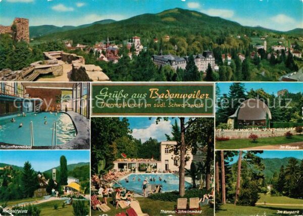 Badenweiler Panorama Hallenbad Minigolfplatz Therma