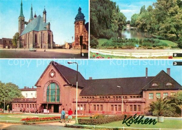 Koethen Anhalt Marktplatz St Jakobskirche Rathaus Hube