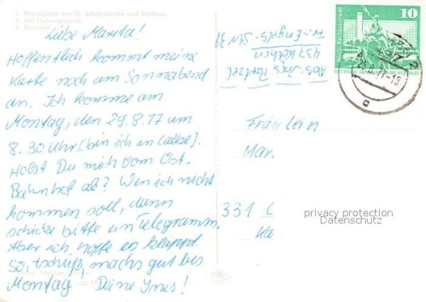 Koethen Anhalt Marktplatz St Jakobskirche Rathaus Hube – Bild 2