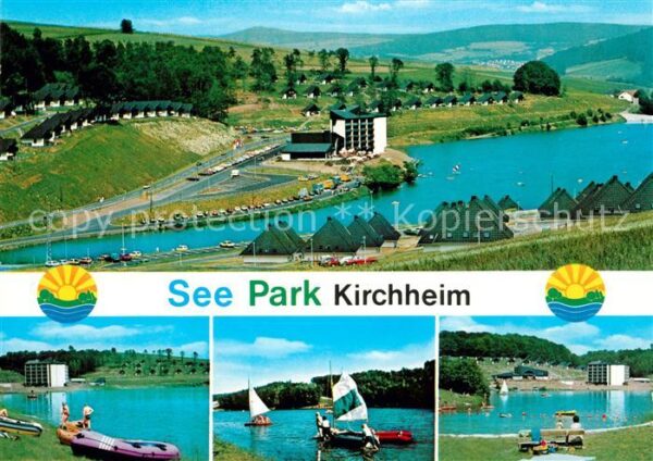 Kirchheim Hessen See Park Fliegeraufnahme Stausee Teilan